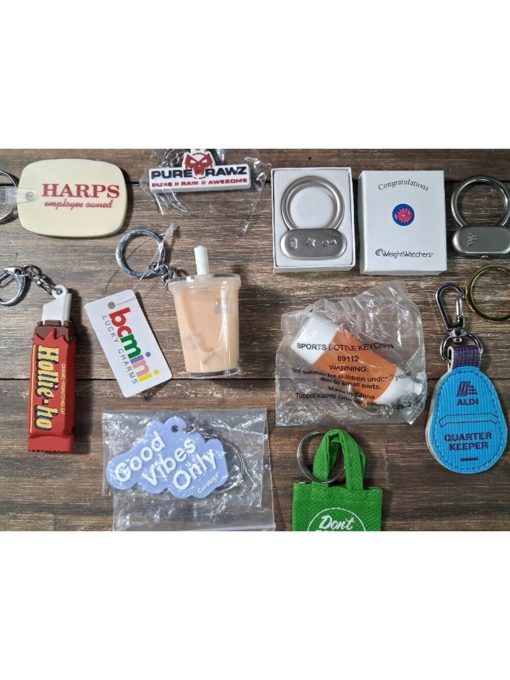 Market Business Keychain Lot Bag Tag Charm Various Aldi Publix Curology Boba